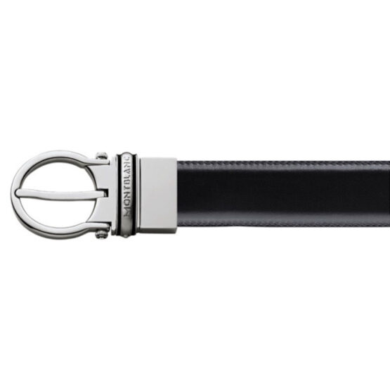 MONTBLANC 105123 CINTURA FIBBIA AD ARDIGLIONE 30MM REVERSIBILE DOPPIO COLORE - immagine 2