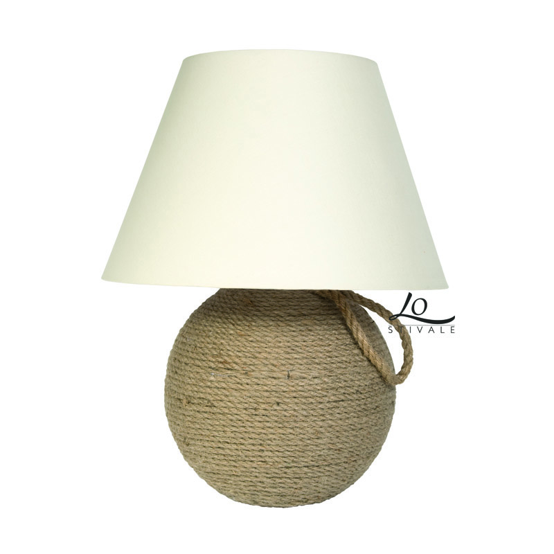 BATELA 1560 LAMPADA DA TAVOLO CON BASE IN CORDA batela 1560 lampada da tavolo lostivale