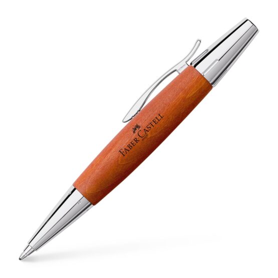 FABER CASTELL 148382 PENNA A SFERA E-Motion Chrome Wood pero marrone
