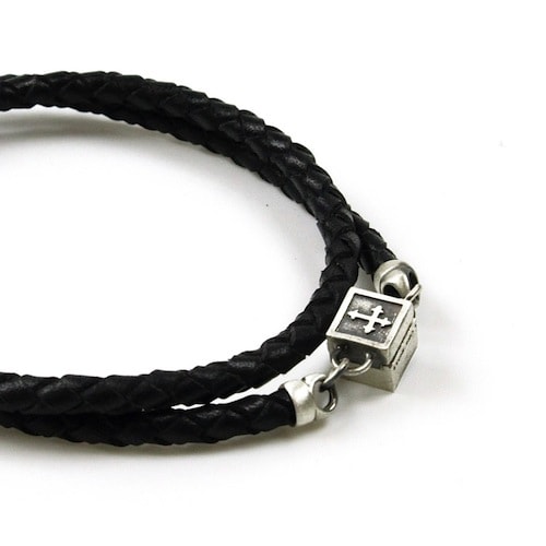 Pandora Bracciale In Pelle Nera Con Chiusura A T 591675C01 - Foto 2