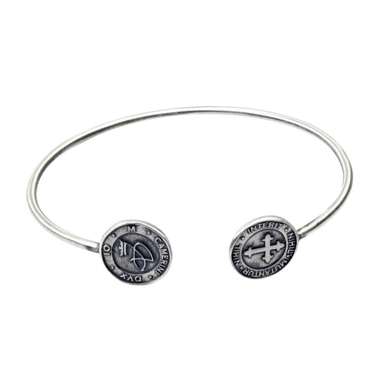 Bracciale Artigianale alla Schiava in Argento 925 Rigido e Regolabile L 17 cm ca. Modello a tripla fascia