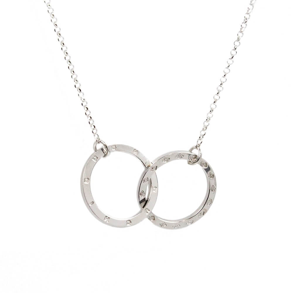 I DUCHI COLLANA DONNA DOPPIO ANELLO ARGENTO STERLING 925 LINEA HARMONIA 11024203