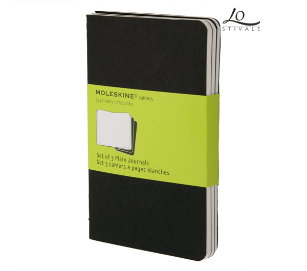 MOLESKINE SET 3 QUADERNI PLAIN JOURNAL 19X25 PAGINE BIANCHE