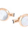 MONTBLANC 116662 GEMELLI UOMO IN ACCIAIO PREGIATO FINITURA COLORE ORO ROSA