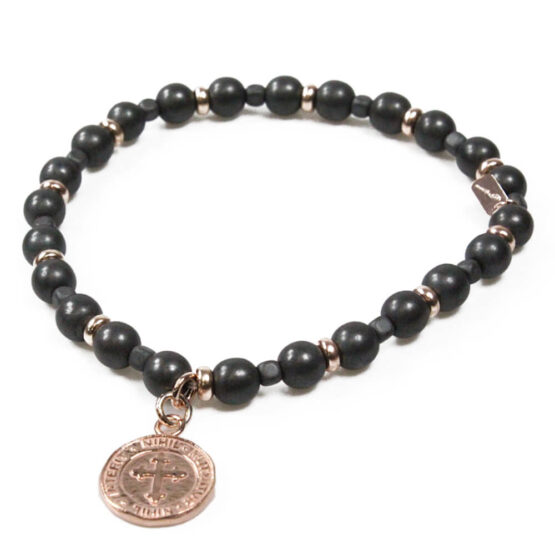 BRACCIALE UNISEX CON PIETRE EMATITE E ARGENTO 925 10165103 - immagine 2