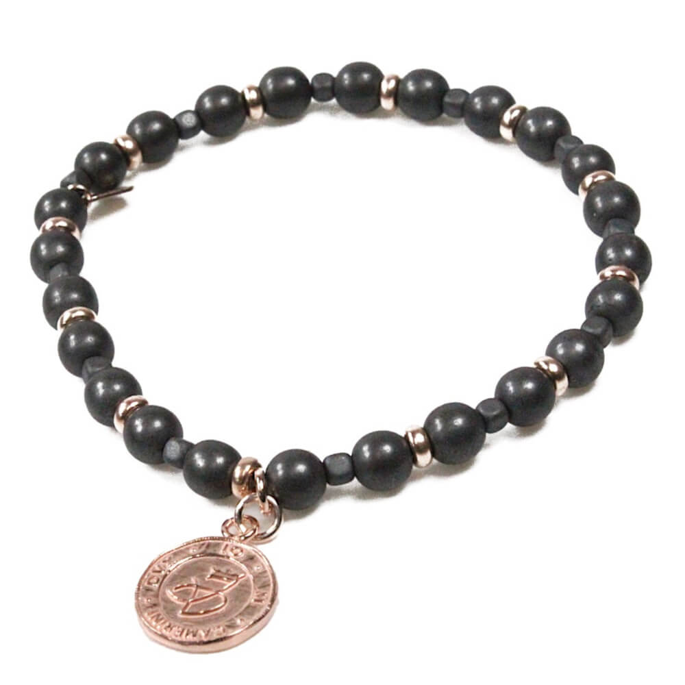 BRACCIALE UNISEX CON PIETRE EMATITE E ARGENTO 925 10165103