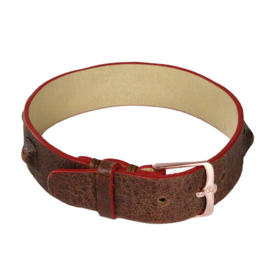 I DUCHI 10357303 BRACCIALE IN PELLE FIBBIA ARGENTO 925 - immagine 2