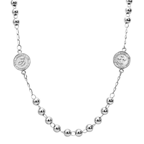 COLLANA DOPPIA MEDAGLIA IN ARGENTO 925 LINEA ARGENTUM PASSION 11352202