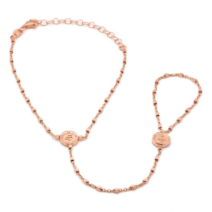 I DUCHI 10350203 BRACCIALE BACIAMANO IN ARGENTO 925 ROSE'