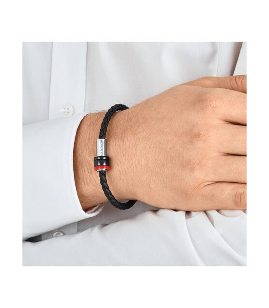 MONTBLANC 11694668 BRACCIALE UOMO IN PELLE INTRECCIATA CHIUSURA MAGNETE - immagine 4