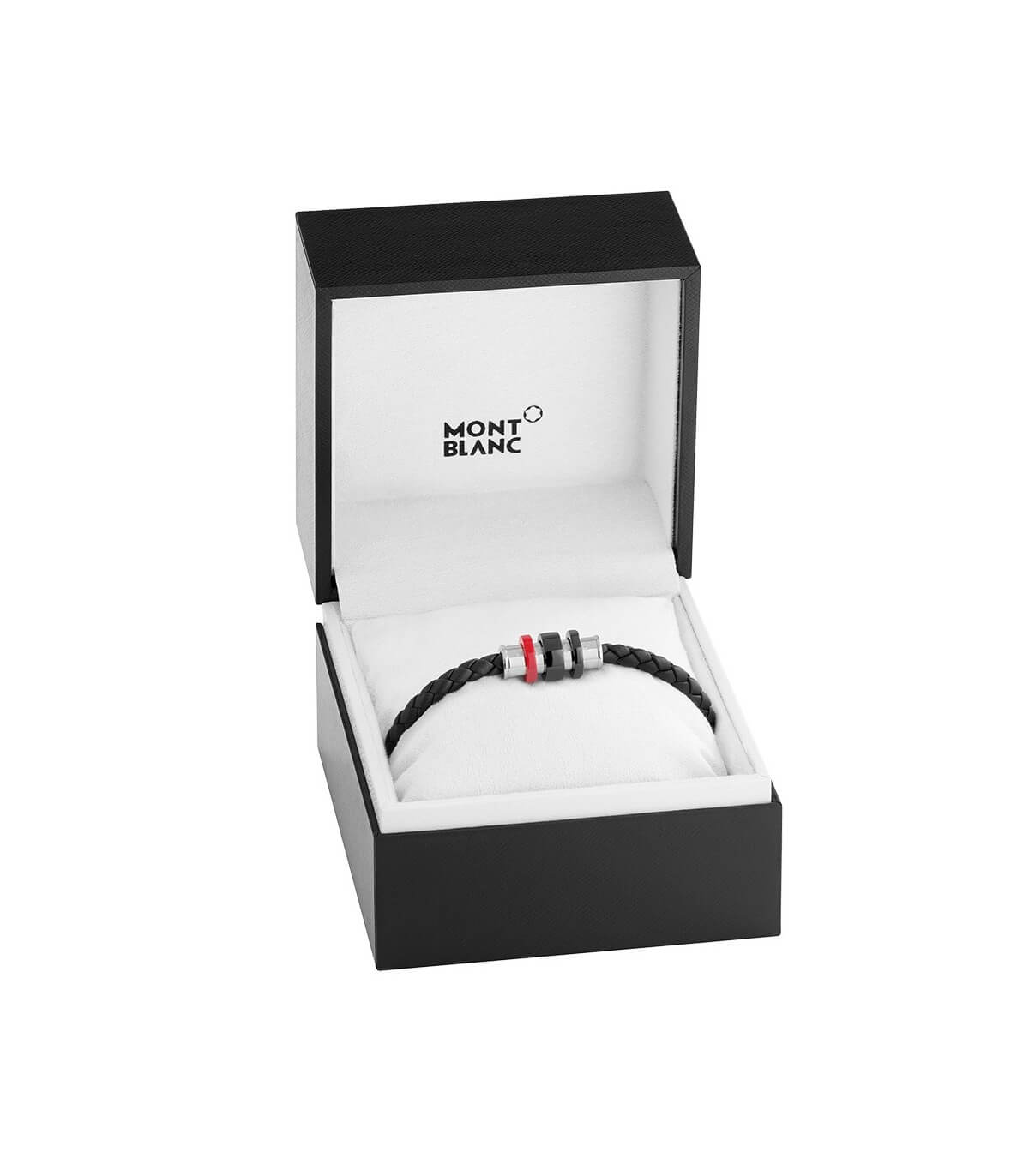 MONTBLANC 11694668 BRACCIALE UOMO IN PELLE INTRECCIATA CHIUSURA MAGNETE - immagine 2