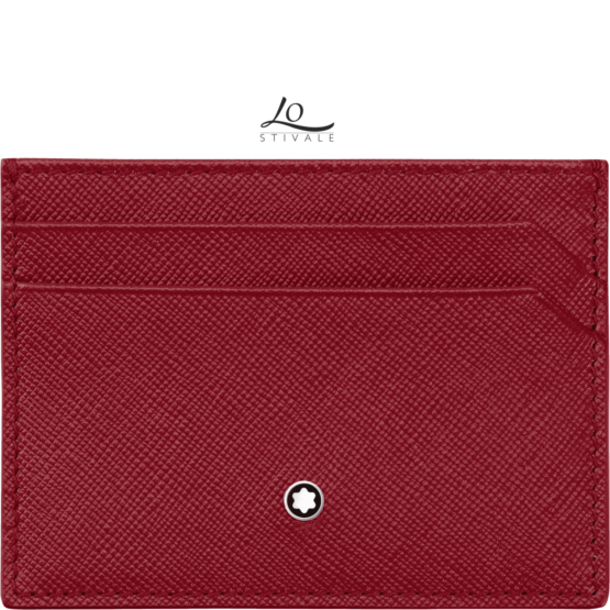 MONTBLANC 115849 PORTA CARTE DI CREDITO PELLE SAFFIANO ROSSO