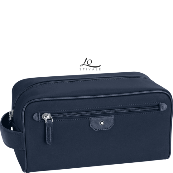 118387 MONTBLANC TROUSSE DA TOILETTE WASH BAG SARTORIAL JET BLU