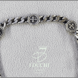I DUCHI 10368024 BRACCIALE UOMO ARGENTO STERLING 925 LINEA ARGENTUM PASSION