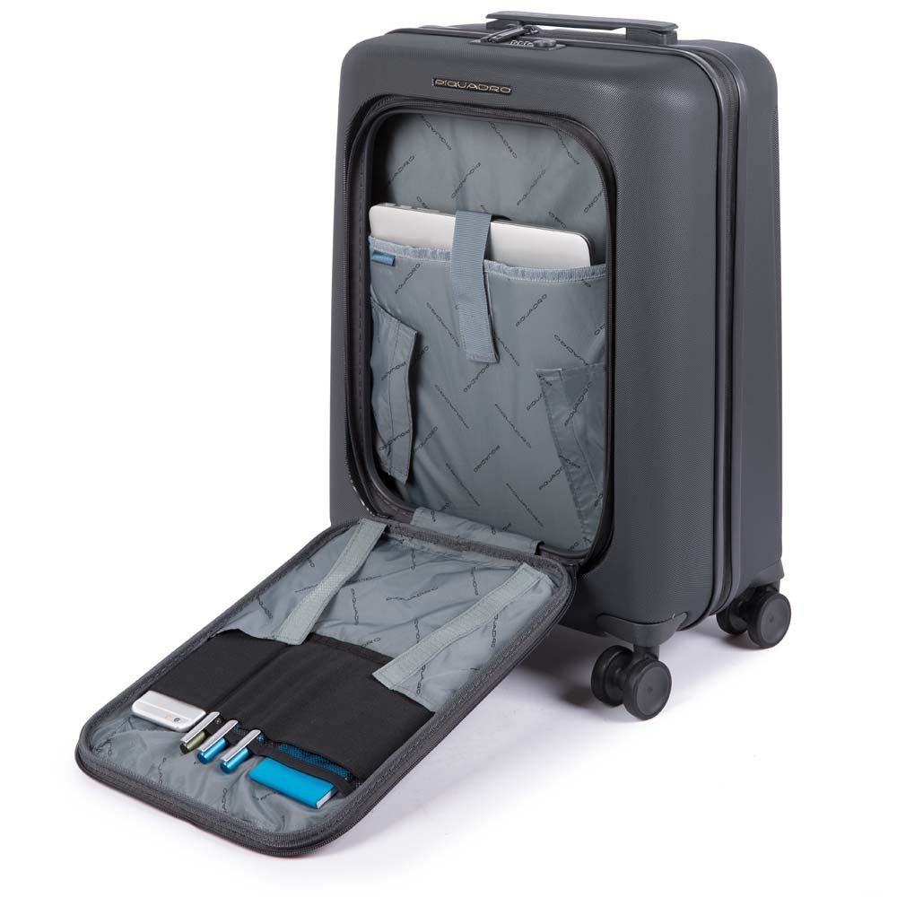 PIQUADRO BV4426SK GR CABIN TROLLEY PORTA PC 15.6 PROTEZIONE ANTIURTO TSA  SEEKER – Lostivale