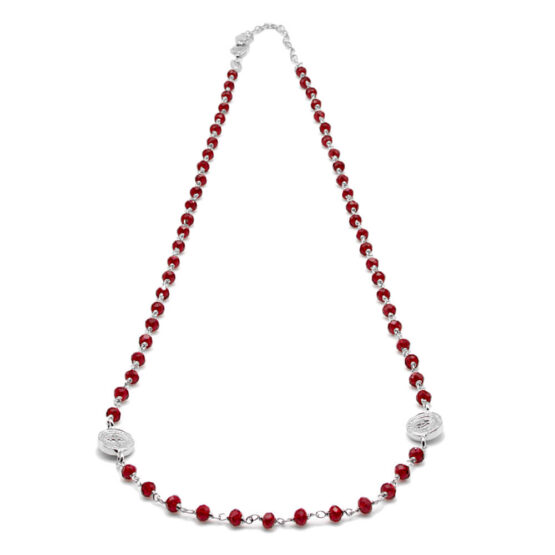 I DUCHI 11363122 COLLANA DONNA ARGENTO 925 SHINE PIETRE ROSSE