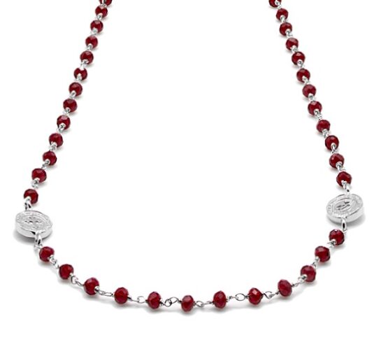 I DUCHI 11363122 COLLANA DONNA ARGENTO 925 SHINE PIETRE ROSSE - immagine 2