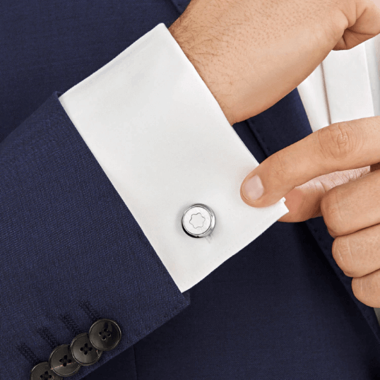 123799 MONTBLANC GEMELLI UOMO ACCIAIO PREGIATO