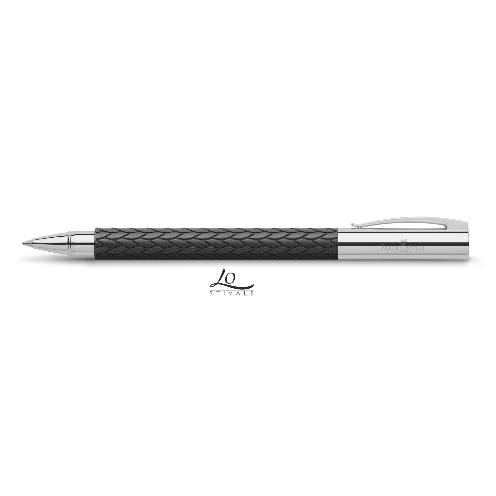 FABER CASTELL146066 PENNA ROLLER AMBITION 3D CROCO MOKA