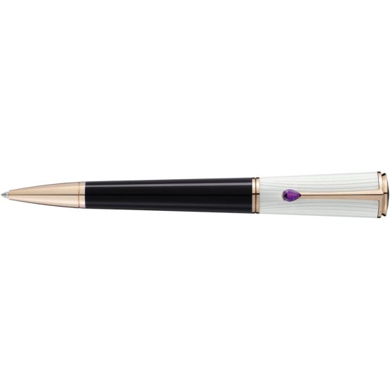 MONTBLANC 104907 PENNA SFERA INGRID BERGMAN LA DONNA - CON PIETRA AMETISTA - immagine 5