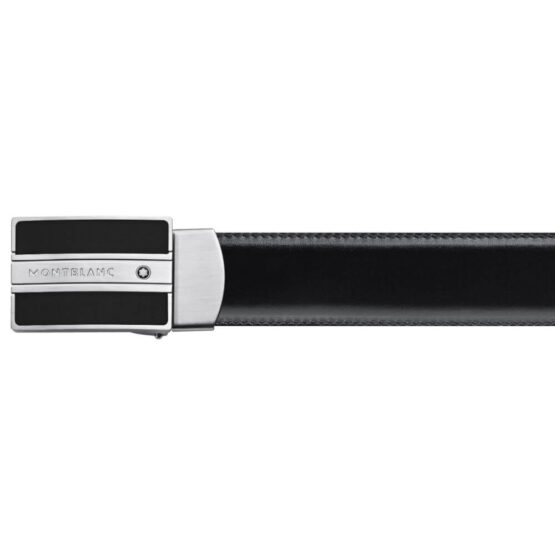 MONTBLANC 128136 - 38156 CINTURA IN PELLE FIBBIA ACCIAIO FINITURA PALLADIO