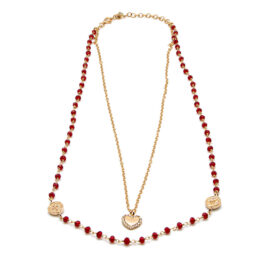 11367113.DOPPIO FILO.PERLINE ROSSE.ROSE'.1000.COMPR.