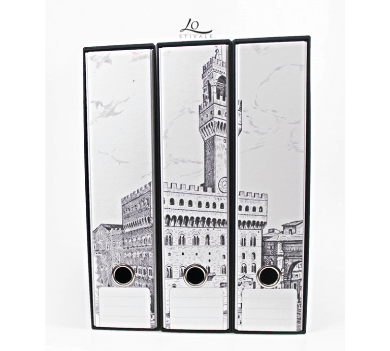 Set 3 Raccoglitori Ad Anelli Damasco - H34 Cm Per Fogli A4, Ideale Per Ufficio E Scuola