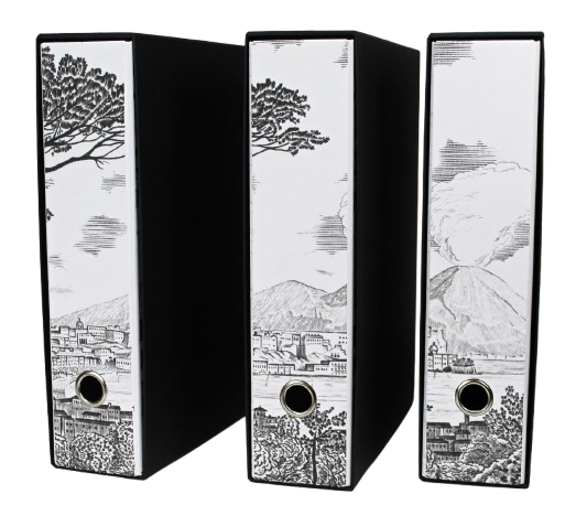 RACCOGLITORI AD ANELLI DECORATI NAPOLI SET 3 PEZZI - immagine 2