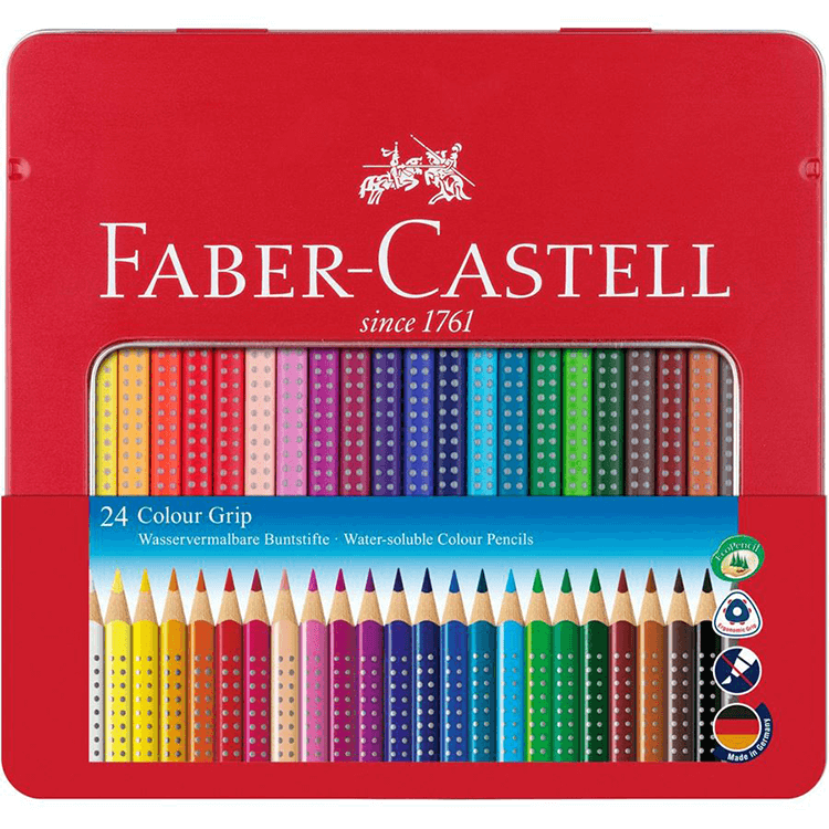 FABER CASTELL 112423 MATITE COLORATE CUSTODIA IN METALLO – Lostivale