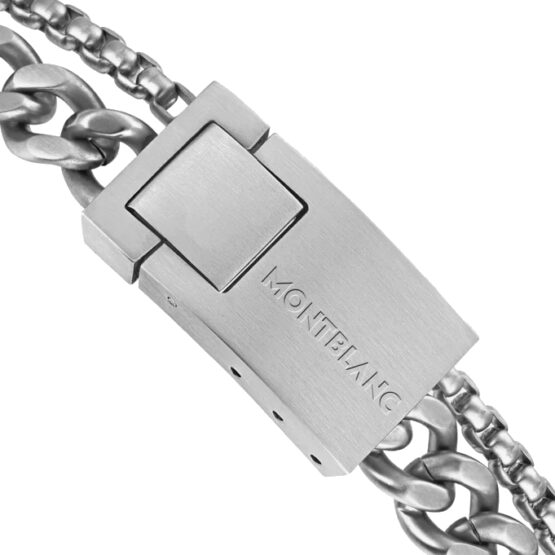 MONTBLANC 126005 BRACCIALE IN ACCIAIO DOPPIA CATENA WRAP ME - immagine 2
