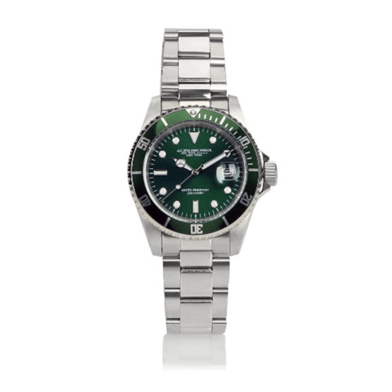 A.G. SPALDING&BROS 174431U313 OROLOGIO DIVER - QUADRANTE VERDE