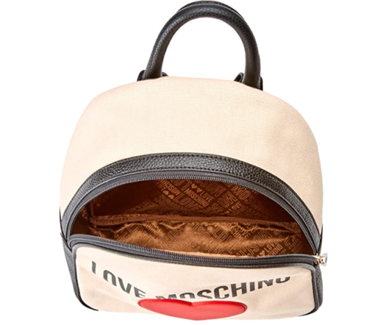 LOVE MOSCHINO CANVAS JC4114PP17 BORSA A ZAINETTO DONNA BEIGE - immagine 2