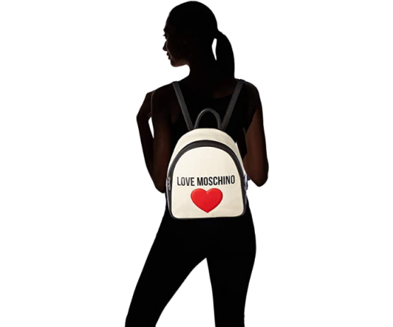 LOVE MOSCHINO CANVAS JC4114PP17 BORSA A ZAINETTO DONNA BEIGE - immagine 4