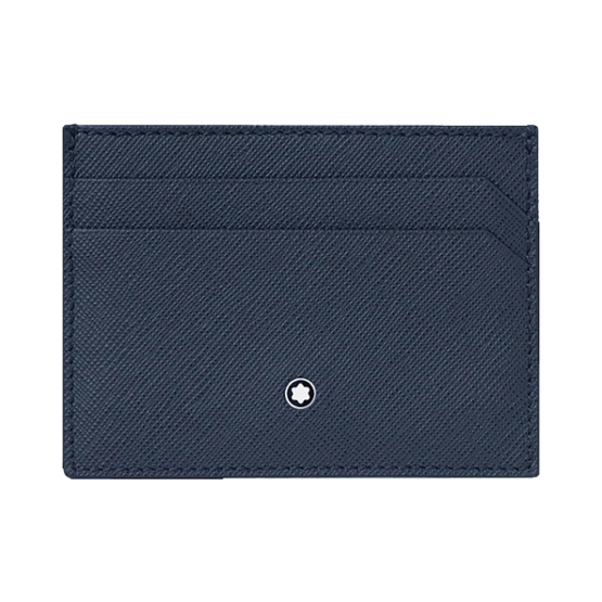 MONTBLANC 128596 SELECTION PORTACARTE DI CREDITO IN PELLE SAFFIANO BLU