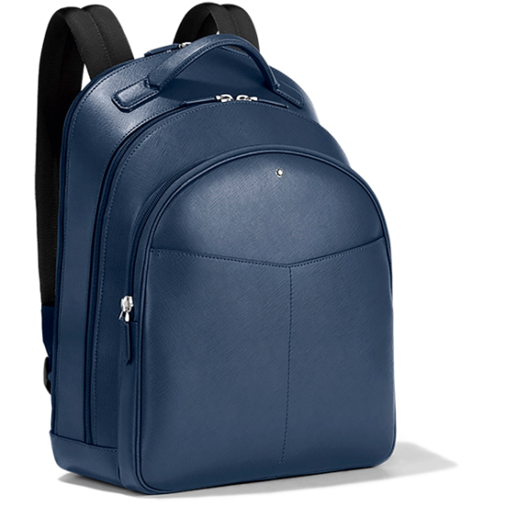 MONTBLANC 128547 SARTORIAL ZAINO PELLE STAMPA SAFFIANO COLORE BLU