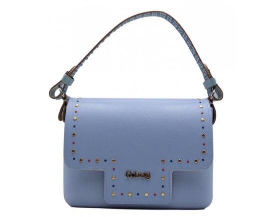 O-BAG BORSA DONNA PICCOLA CON PATTINA DECORATA O POCKET 903 TURCHESE