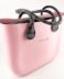 O BAG 9203 BORSA DONNA COLORE ROSA MANICI TESSUTO FANTASIA SCOZZESE