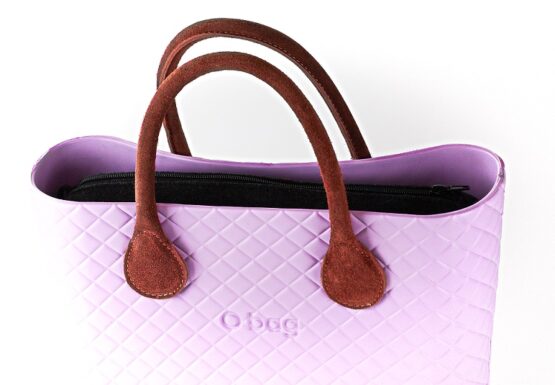O BAG 9215 BORSA DONNA COLORE LILLA COLORE ARANCIO MANICI NABUK COLORE MARRONE - immagine 2