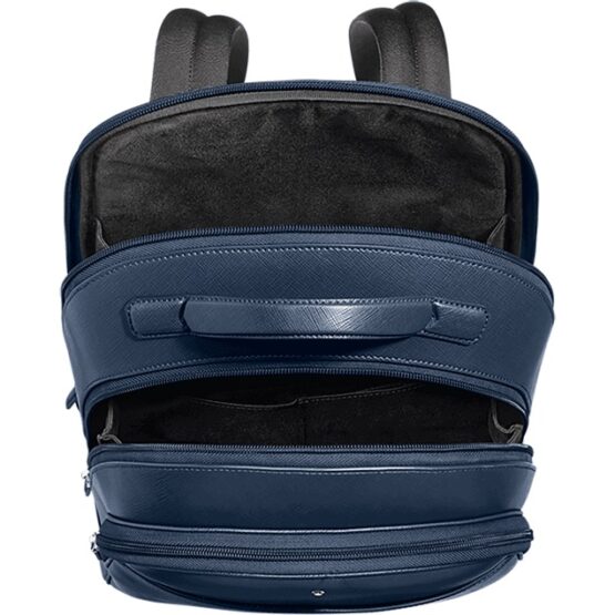 MONTBLANC 128547 SARTORIAL ZAINO PELLE STAMPA SAFFIANO COLORE BLU - immagine 2