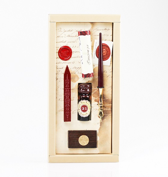 SET DA SCRITTURA PENNA INCHIOSTRO ASCIUGA FIRME CERALACCA 2001 RUBINATO 21083PR