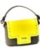 O-BAG BORSA MINIBAG CON PATTINA DECORATA POCKET 912 GIALLO/MARRONE