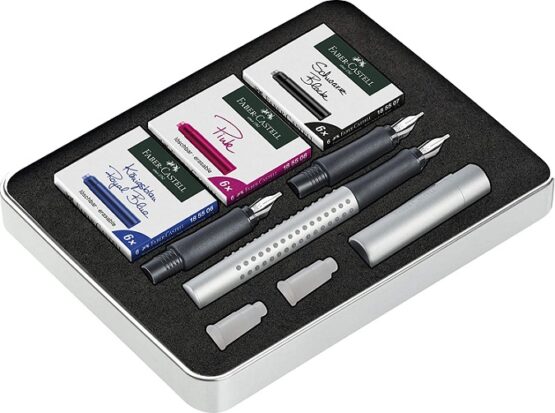 FABER CASTELL 201629 SET CALLIGRAFICO GRIP COLORE ARGENTO - immagine 2