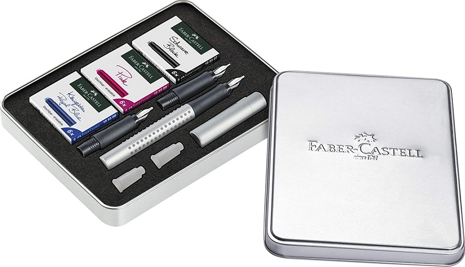 FABER CASTELL 201629 SET CALLIGRAFICO GRIP COLORE ARGENTO