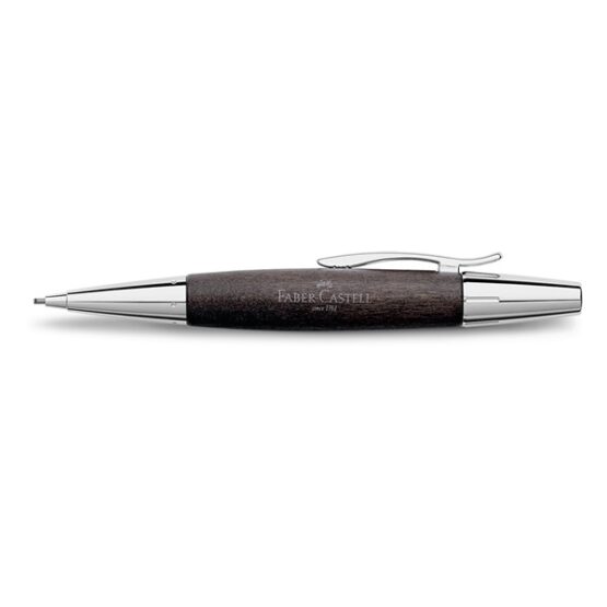 FABER CASTELL PORTAMINE E-MOTION CHROMO WOOD NERO 138383 - immagine 2