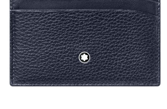 MONTBLANC 127947 SOFT GRAIN PORTACARTE DI CREDITO IN PELLE VITELLO BLU - immagine 2