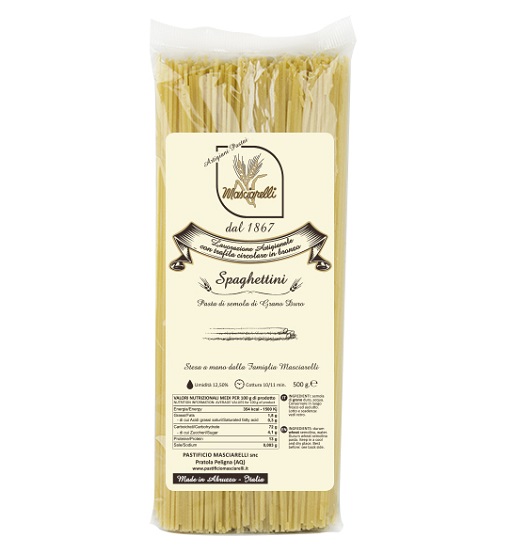 MASCIARELLI SPAGHETTINI LINEA CLASSICA LAVORAZIONE ARTIGIANALE 1,8 MM LUXURY FOOD LOST154151