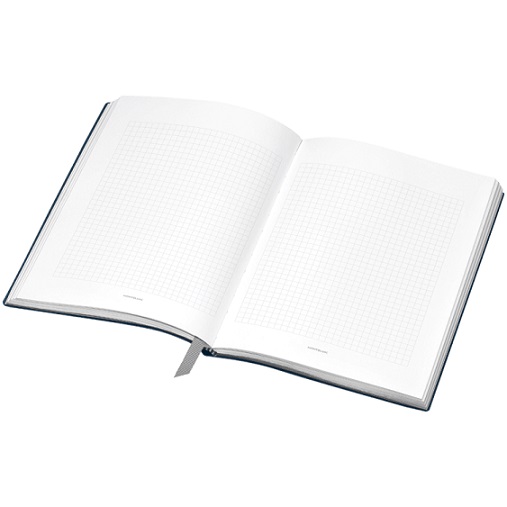 MONTBLANC 113639 NOTEBOOK PAGINE A QUADRETTICOPERTINA IN PELLE SAFFIANO BLU - immagine 2