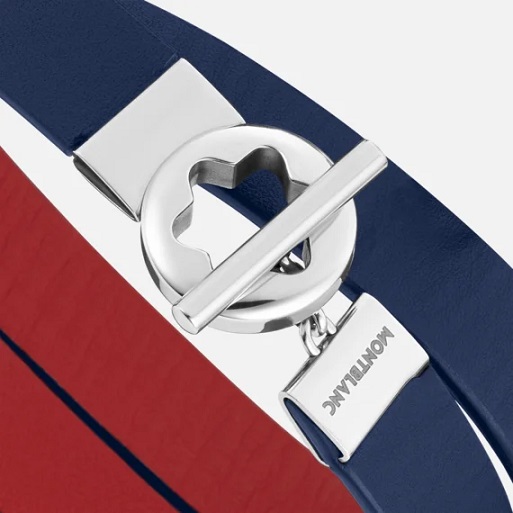 MONTBLANC 12375055 BRACCIALE IN PELLE DOUBLE-FACE CHIUSURA IN ACCIAIO PREGIATO - immagine 2