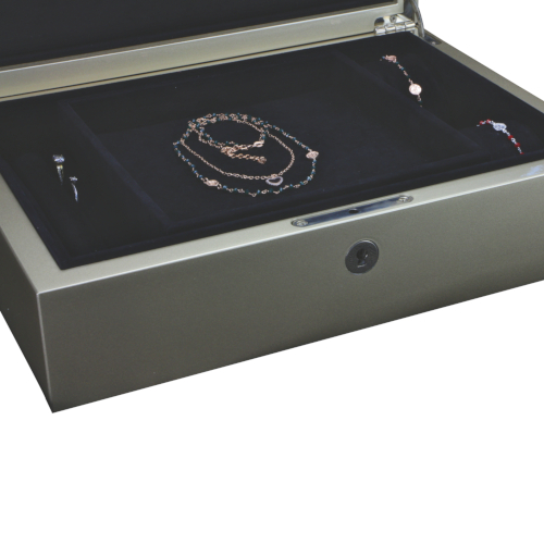 I DUCHI 17070001 COFANETTO PORTAGIOIE IN LEGNO LACCATO PERLA INTERNO ALCANTARA - immagine 3