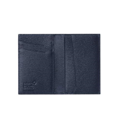 MONTBLANC 118662 WESTSIDE 4810 PORTA BIGLIETTI DA VISITA A LIBRO COLORE BLU - immagine 3